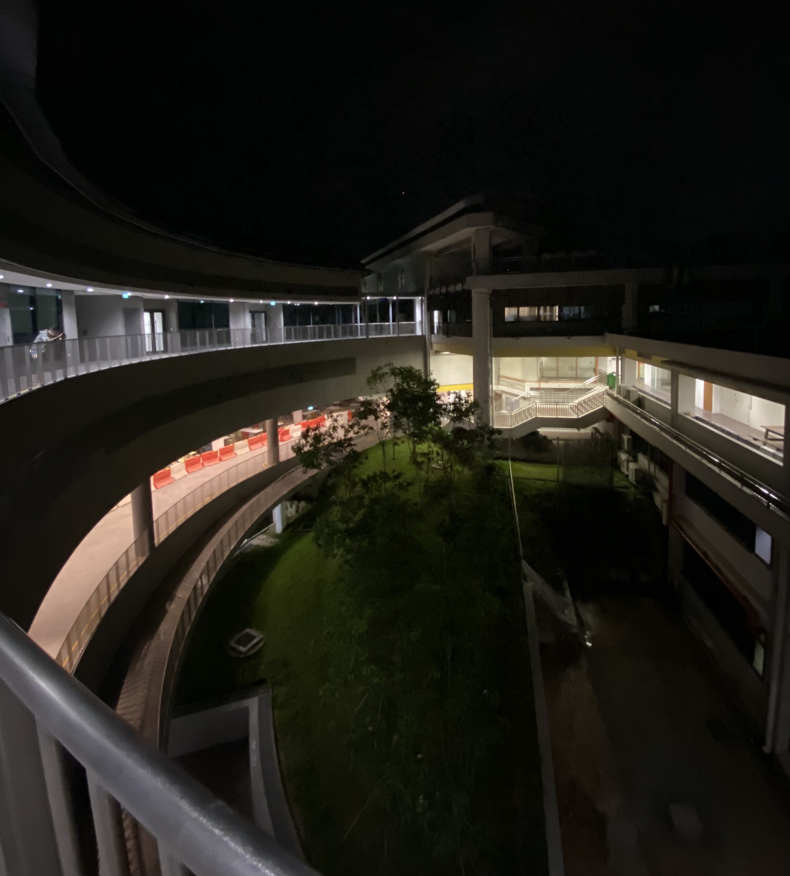 Nighttime around the School of Computing